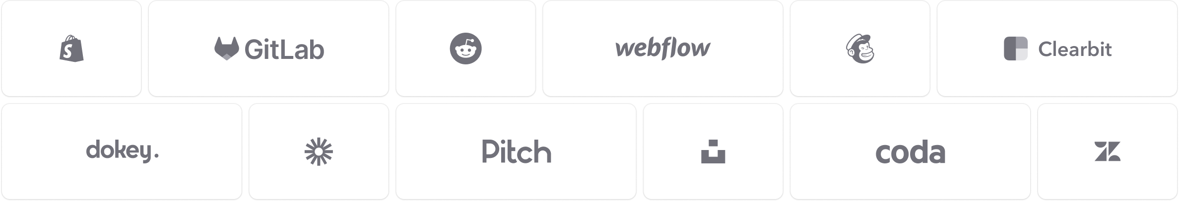 Integration partners including Freshbooks, Microsoft, PayPal, Gmail, Dropbox, and more